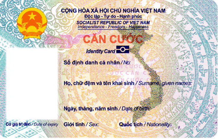 Mẫu căn cước mới áp dụng từ 1-7