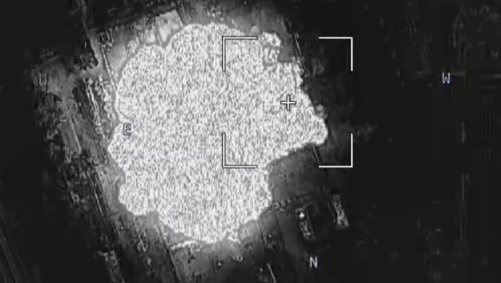 Cảnh dùng bom hạng nặng ở Donbass - Ảnh chụp màn hình RT/Telegram