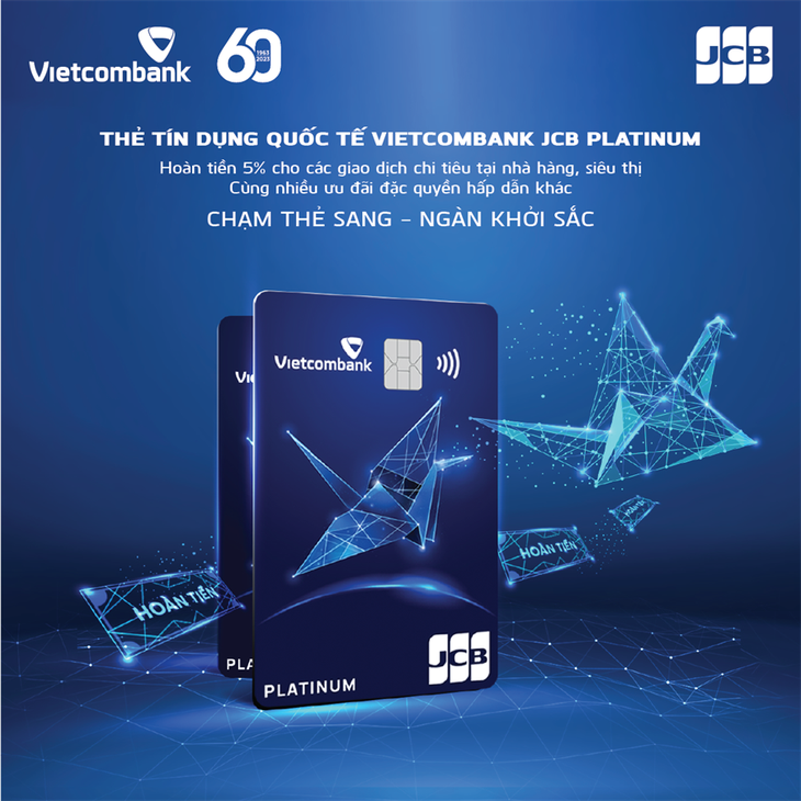 Vietcombank JCB Platinum - công cụ thanh toán ưu việt, hấp dẫn và phù hợp với nhiều nhu cầu chi tiêu - Ảnh: VCB