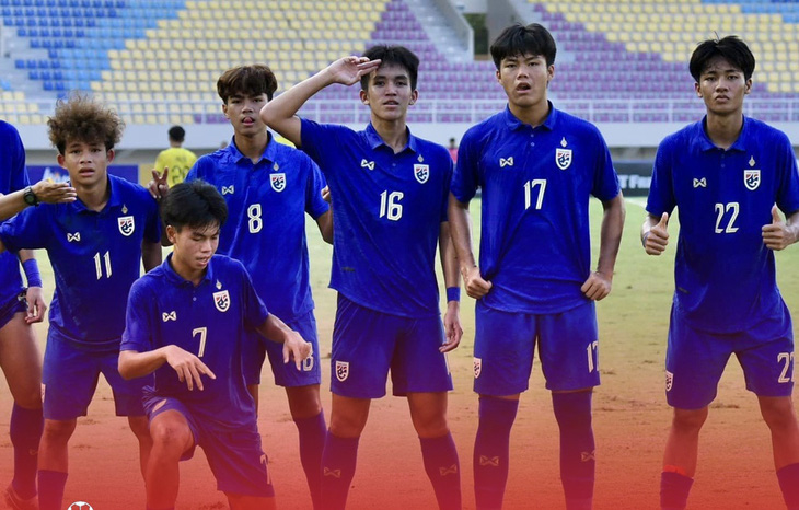 U16 Thái Lan sẽ gặp Indonesia hoặc Úc ở trận chung kết - Ảnh: FAThailand