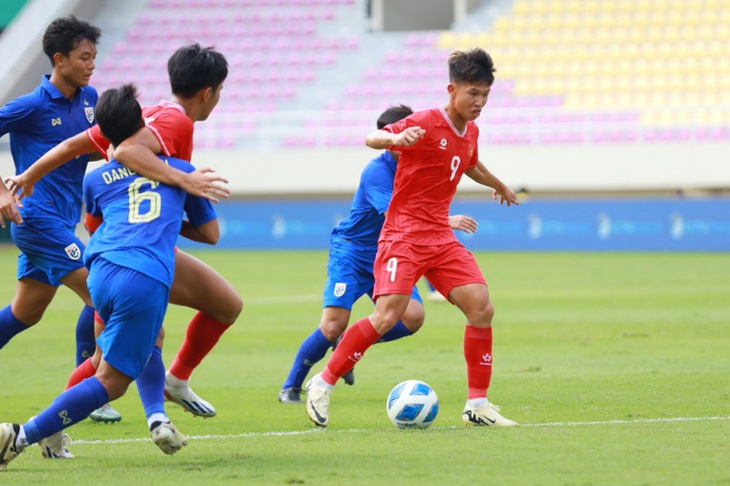 U16 Việt Nam thua ngược Thái Lan ở bán kết - Ảnh: VFF