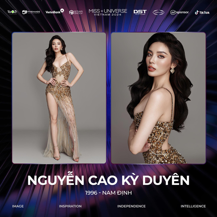 Hình hiệu của Kỳ Duyên tại Miss Universe Vietnam 2024