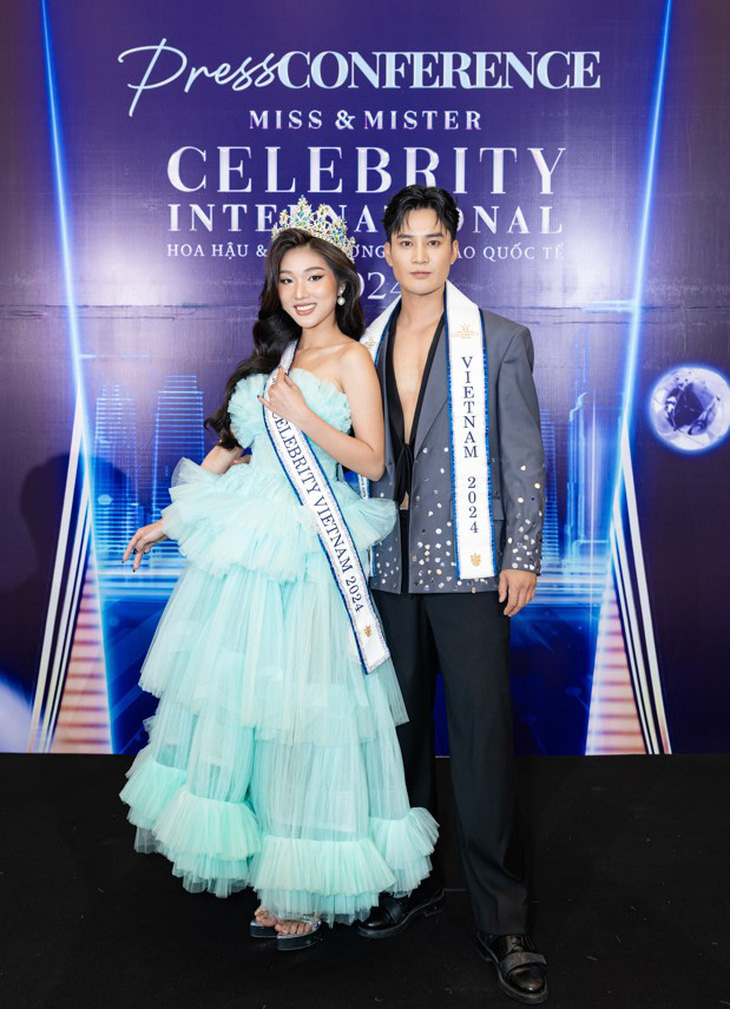 2 đại diện Việt Nam tại Miss & Mister Celebrity International 2024: nam vương Đoàn Bảo Ân và hoa hậu Trương Thị Thùy Trang.