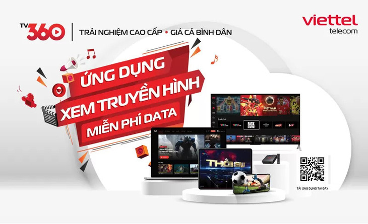 TV360 là app - ứng dụng xem truyền hình trên điện thoại và tivi miễn phí của Viettel. Sử dụng ứng dụng TV360 của Viettel, quý khách có thể xem truyền hình miễn phí gồm nhiều kênh đặc sắc như: Các kênh VTV, VTC, Thể Thao TV, Bóng Đá TV, Box Movie…