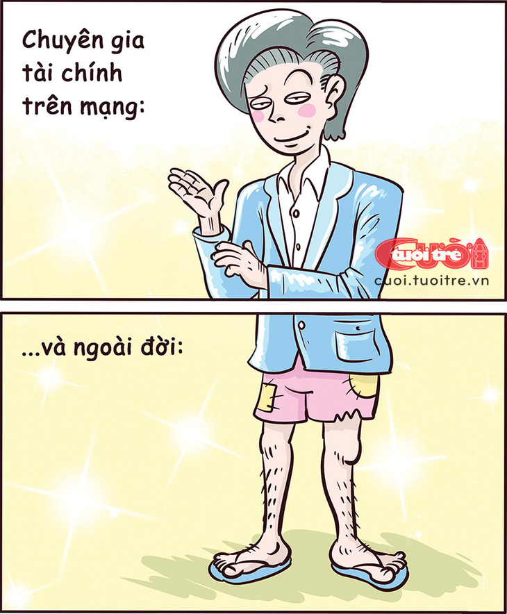 Chuyên gia dạy làm giàu ở ngoài đời - Tranh: Anh Trọc Comics 