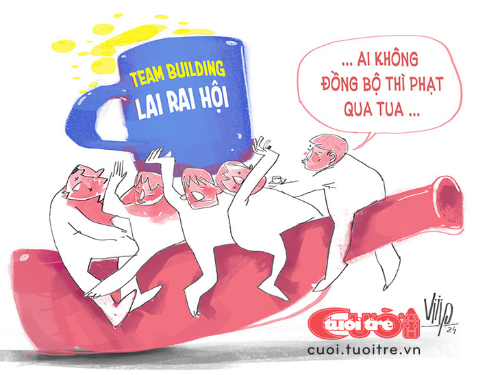 Team building xoay tua độc lạ - Tranh: Viiip 