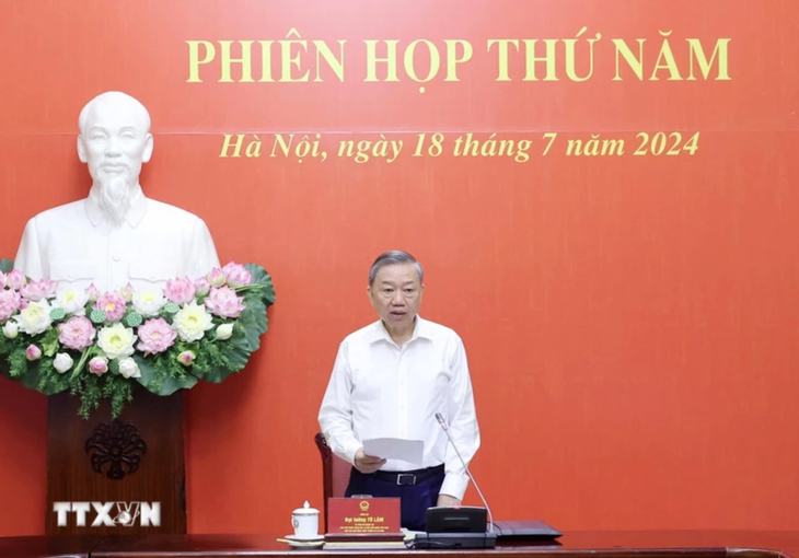 Chủ tịch nước Tô Lâm chủ trì phiên họp - Ảnh: TTXVN