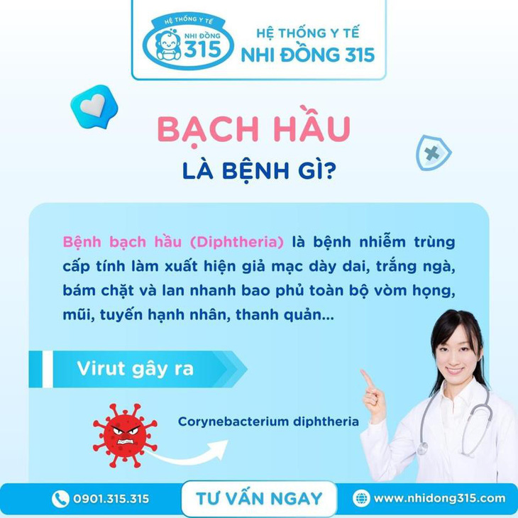 Bạch hầu bùng phát, ba mẹ nên cẩn trọng- Ảnh 1.