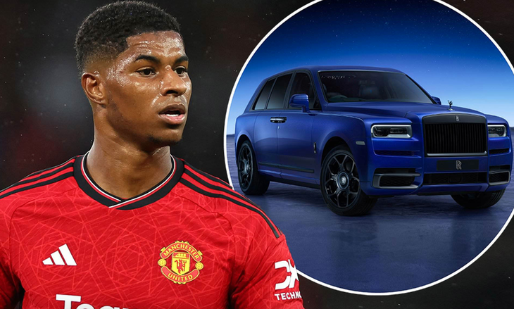 Sao Man Utd Marcus Rashford rất yêu thích chiếc siêu xe Rolls-Royce Cullinan Blue Shadow