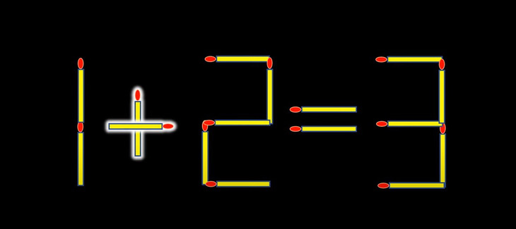 Thử tài IQ: Di chuyển một que diêm để 1x2=3 thành phép tính đúng- Ảnh 2.