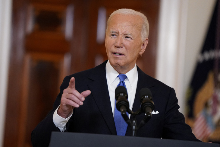 Ông Biden phát biểu tại Nhà Trắng ngày 1-7 - Ảnh: REUTERS