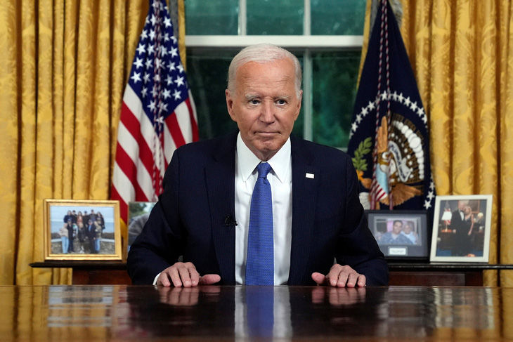 Ông Biden phát biểu trước toàn nước Mỹ, chia sẻ về quyết định rút lui- Ảnh 1.