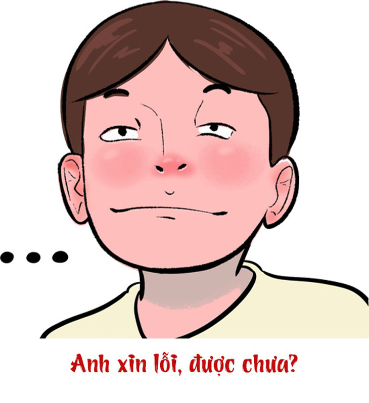 Anh xin lỗi để em im mồm đi chứ anh thấy anh chả có lỗi