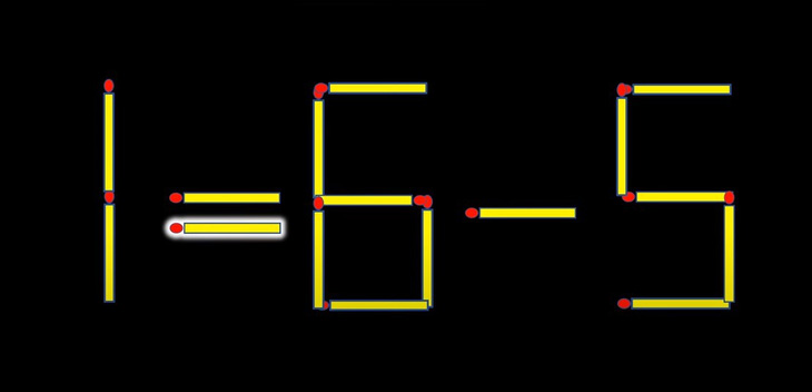 Thử tài IQ: Di chuyển một que diêm để 1-6=5 thành phép tính đúng- Ảnh 2.