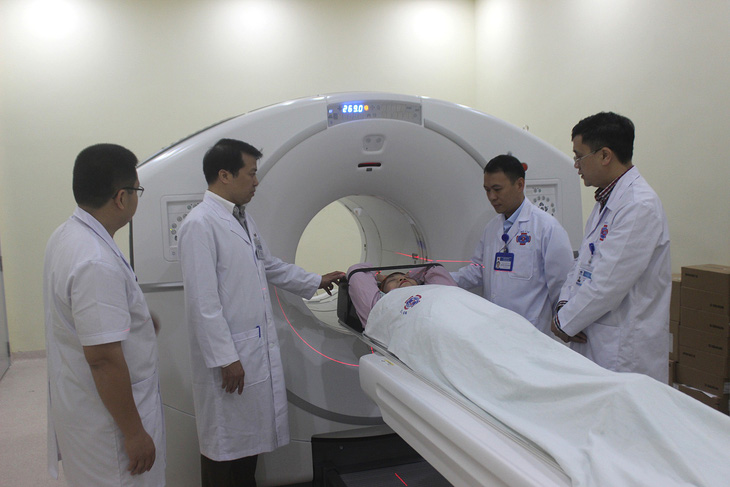 Bệnh nhân chụp PET/CT tại Bệnh viện K - Ảnh: BVCC