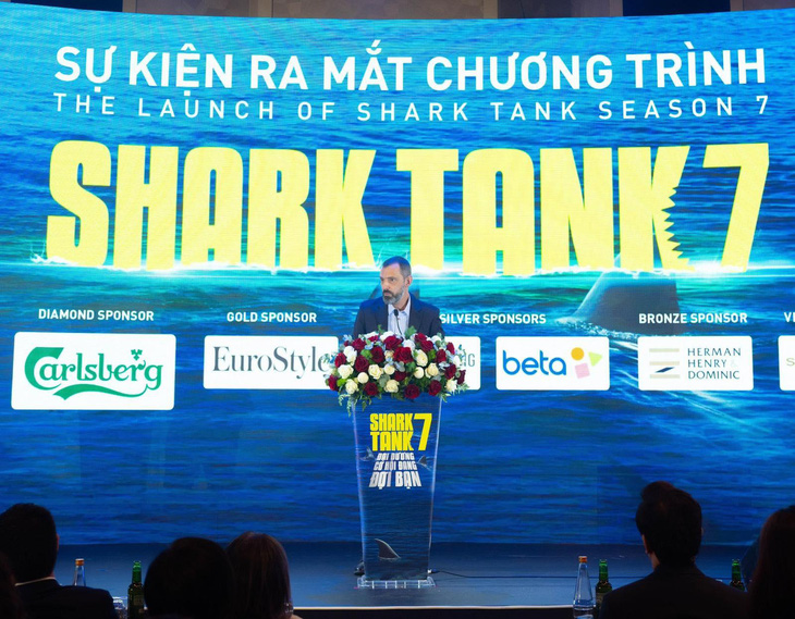 Ông Branimir Bratanov, Giám đốc marketing cấp cao của Carlsberg Việt Nam chia sẻ tại sự kiện ra mắt Shark Tank 7