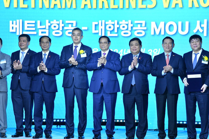Hiện nay Vietnam Airlines đang khai thác 6 đường bay thẳng từ Việt Nam đến Hàn Quốc - Ảnh: VNA