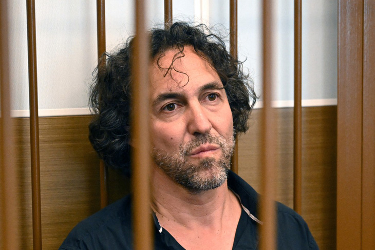 Ông Laurent Vinatier, công dân Pháp, bị tạm giam ở Matxcơva, Nga hôm 7-6 - Ảnh: AFP