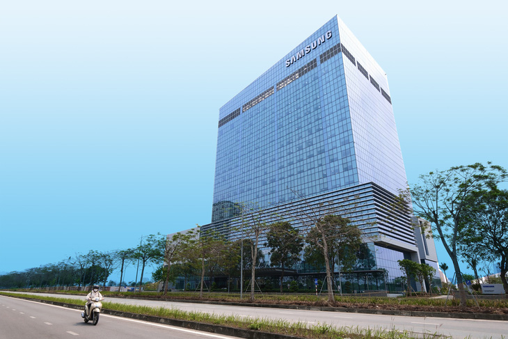 Trung tâm Nghiên cứu và phát triển (R&D) của Samsung tại khu đô thị phía tây hồ Tây, Hà Nội - Ảnh: NAM TRẦN
