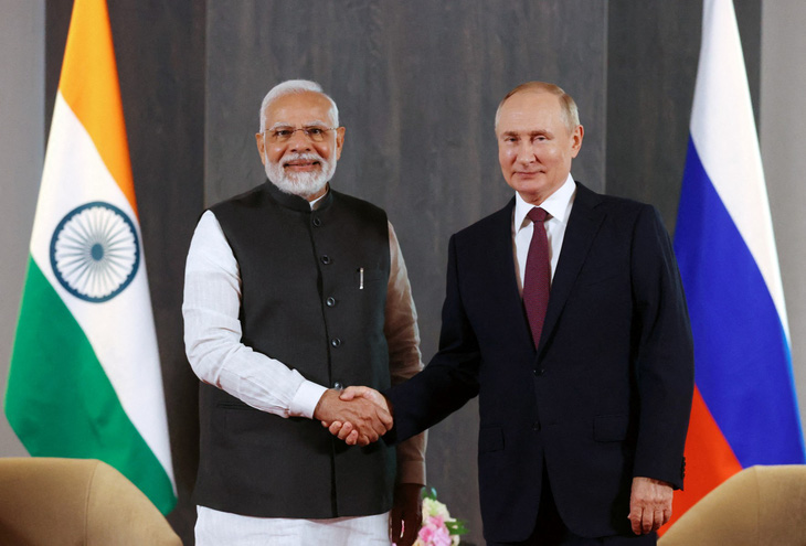 Lần gần nhất Thủ tướng Ấn Độ Narendra Modi gặp Tổng thống Nga Vladimir Putin là vào tháng 9-2022 - Ảnh: AFP