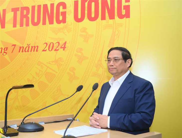 Thủ tướng Chính phủ Phạm Minh Chính phát biểu chỉ đạo tại hội nghị - Ảnh: Bộ Công an