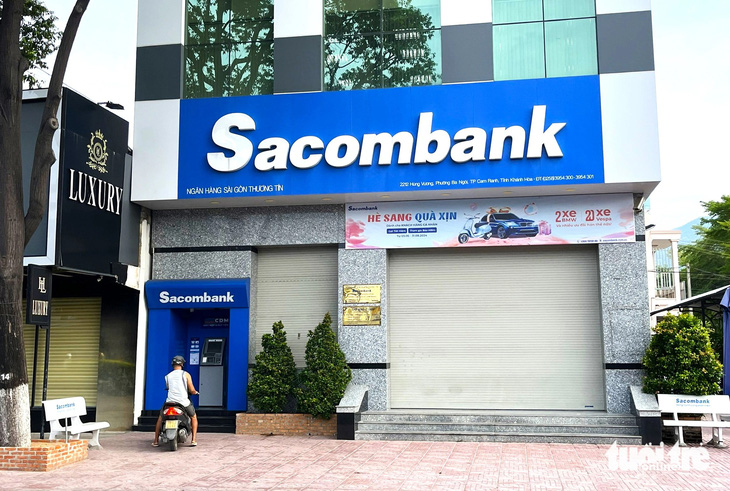 Trụ sở Phòng giao dịch Cam Ranh thuộc Chi nhánh Sacombank Khánh Hòa - Ảnh: NGUYỄN HOÀNG