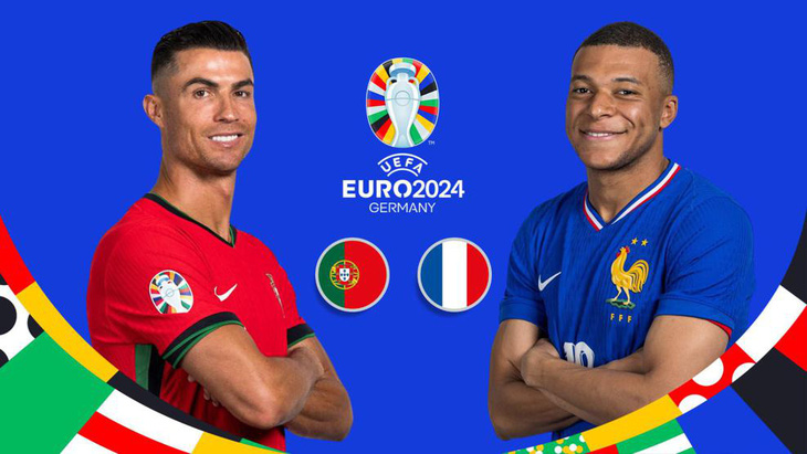 Máy tính dự đoán đội tuyển Pháp sẽ thắng Bồ Đào Nha trong hiệp phụ hoặc trên chấm luân lưu tại tứ kết Euro 2024, lúc 2h ngày 6-7 - Ảnh: UEFA
