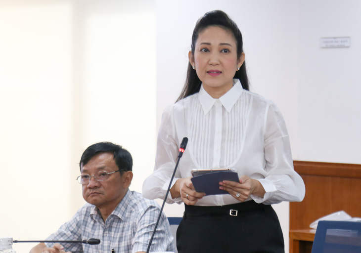 Bà Nguyễn Thị Thanh Thúy - phó giám đốc Sở Văn hóa và Thể thao TP.HCM - thông tin tại họp báo - Ảnh: THẢO LÊ
