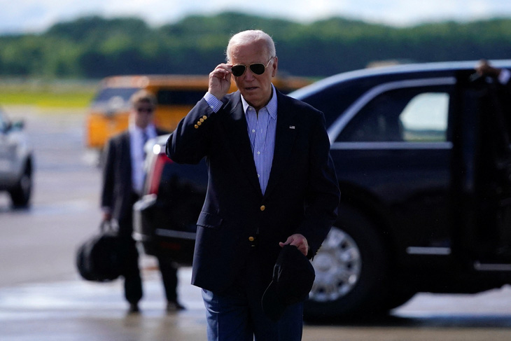 Tổng thống Mỹ Joe Biden tại bang Wisconsin ngày 5-7 - Ảnh: REUTERS