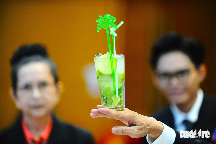 Một loại cocktail được pha chế từ rượu Bàu Đá - Ảnh: LÂM THIÊN