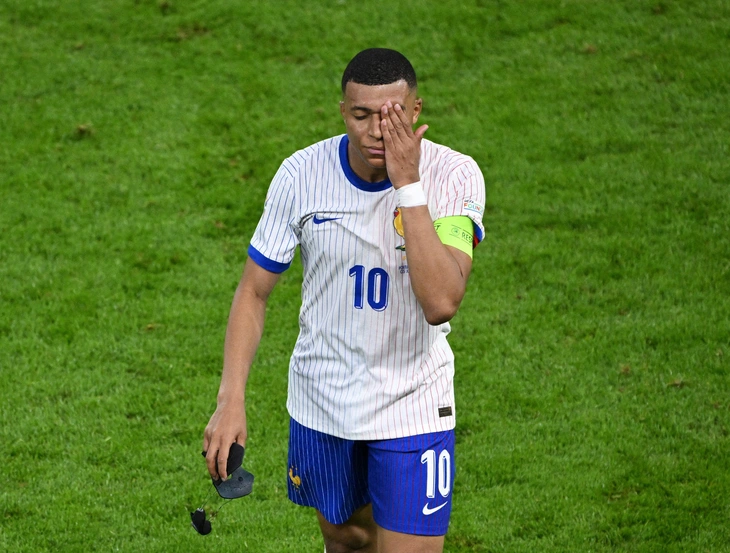 Vua phá lưới Euro 2024: Cody Gakpo chiếm ưu thế- Ảnh 2. Mbappe tiếp tục vô duyên với bàn thắng ở vòng tứ kết Euro 2024 - Ảnh: REUTERS