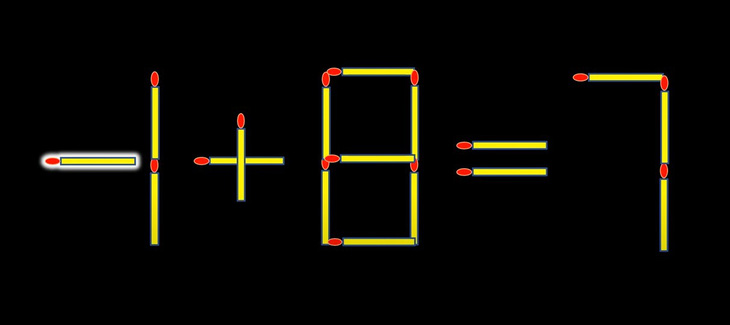 Thử tài IQ: Di chuyển một que diêm để 7+8=7 thành phép tính đúng- Ảnh 2.