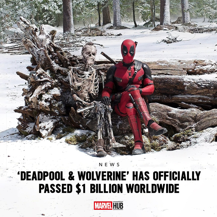 Ảnh khoe thành tích đạt tỉ đô đầy hài hước của đội ngũ thực hiện Deadpool & Wolverine