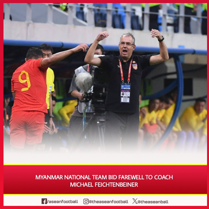 Thông tin đội tuyển Myanmar chia tay HLV Michael Feichtenbeiner được đăng tải trên trang Asean Football - Ảnh: FB