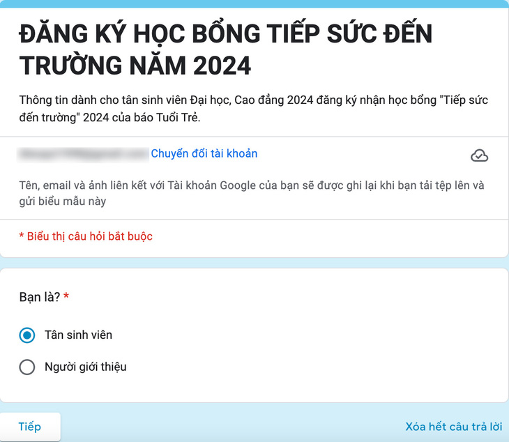 Hướng dẫn cách đăng ký học bổng Tiếp sức đến trường 2024 cho tân sinh viên- Ảnh 1.