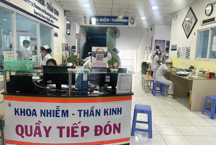 Khoa nhiễm - thần kinh Bệnh viện Nhi đồng 1 điều trị cho nhiều trẻ em mắc bệnh sởi - Ảnh: THÙY DƯƠNG