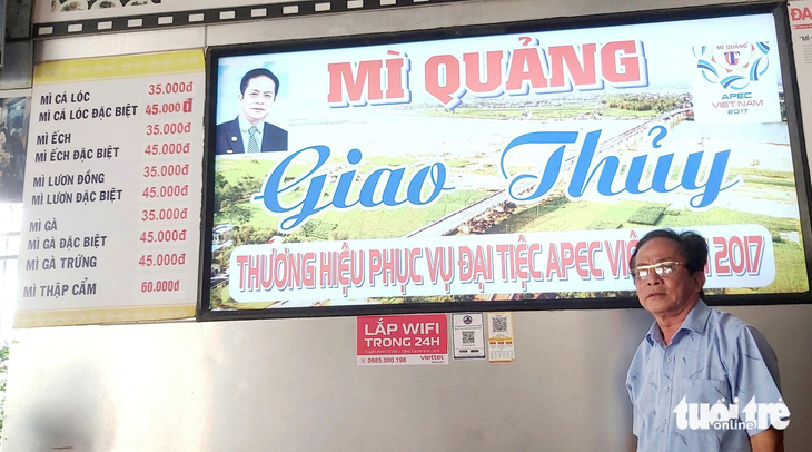 Ông Tào Viết Mười, chủ của thương hiệu mì Quảng Giao Thủy - Ảnh: ĐOÀN CƯỜNG