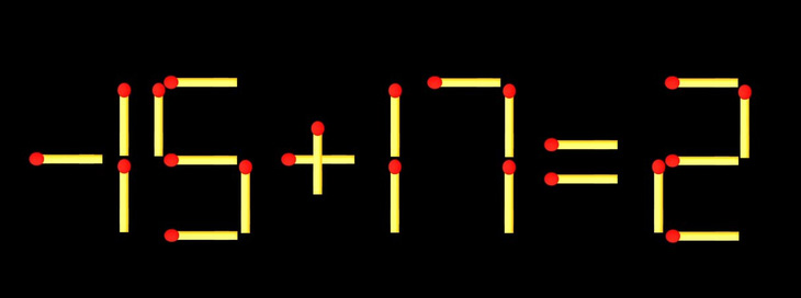 Thử tài IQ: Di chuyển một que diêm để 16+17=2 thành phép tính đúng - Ảnh 1.