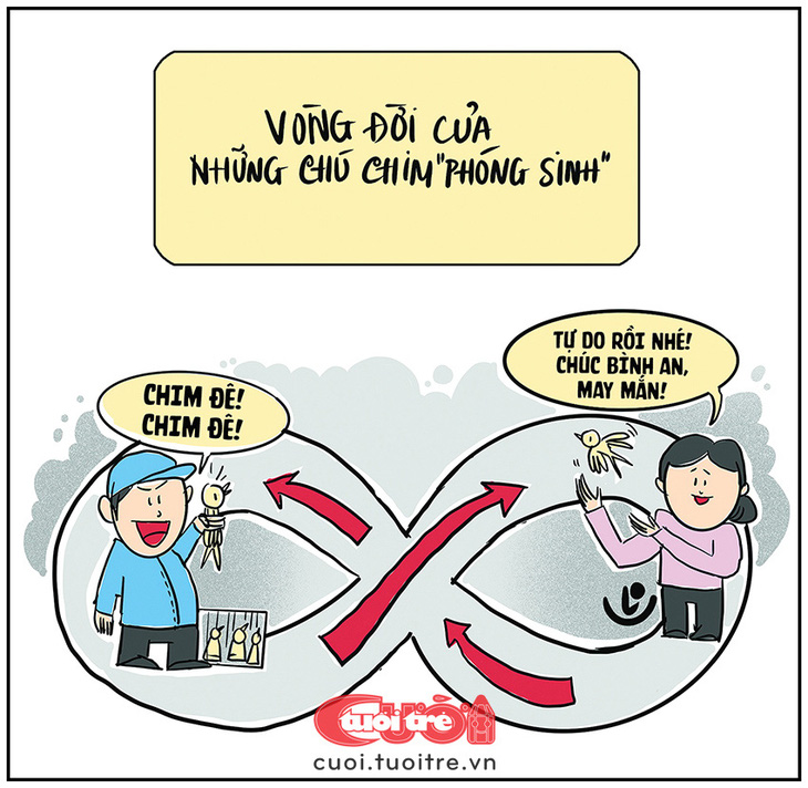 Chim phóng sinh trong vòng xoáy vô tận - Ảnh 1.