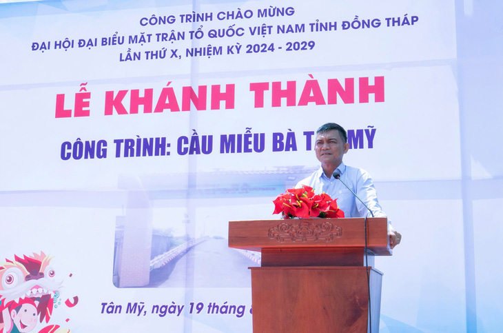 Phân bón Cà Mau tài trợ xây cầu Miễu Bà tại Đồng Tháp - Ảnh 2.