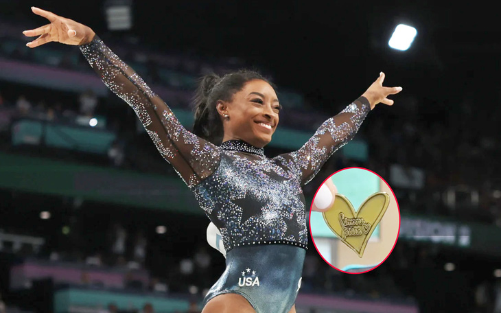 Huy hiệu "trái tim nhỏ" của Simone Biles gây sốt tại Olympic 2024