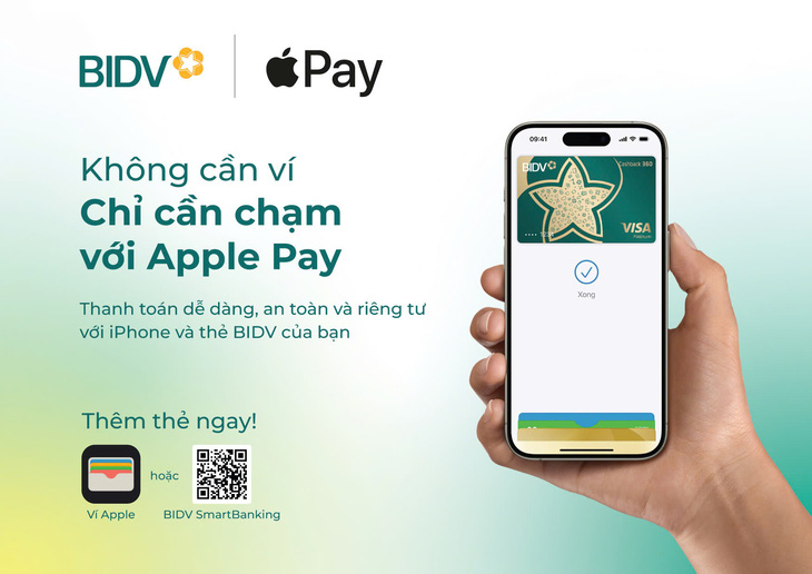 BIDV giới thiệu dịch vụ thanh toán Apple Pay đến chủ thẻ - Ảnh 1.