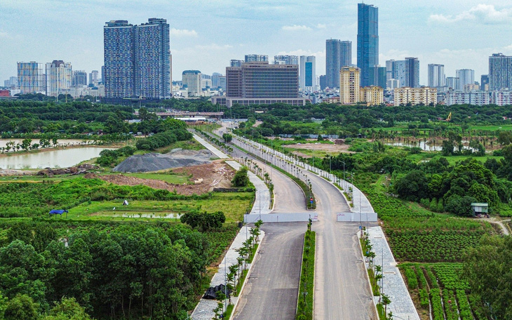 Toàn cảnh con đường nghìn tỉ chuẩn bị khánh thành ở quận Long Biên, Hà Nội - Ảnh 16.