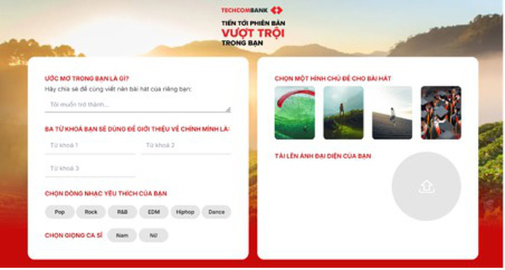 Techcombank kết hợp cùng AI tạo nên hàng nghìn bài hát cổ vũ ‘Phiên bản vượt trội trong bạn’ - Ảnh 1.