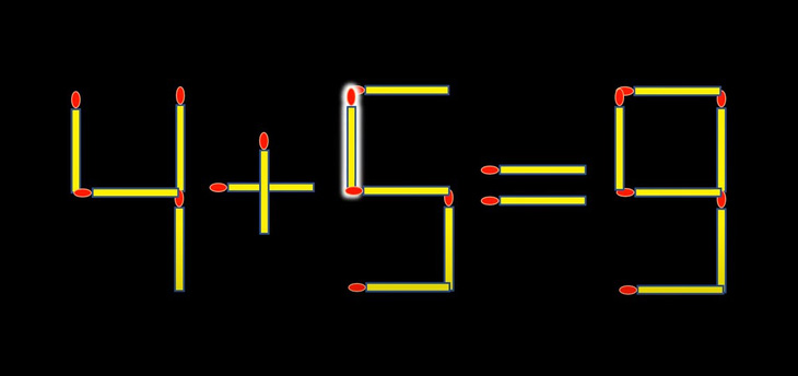 Thử tài IQ: Di chuyển một que diêm để 5+8=3 thành phép tính đúng - Ảnh 1.