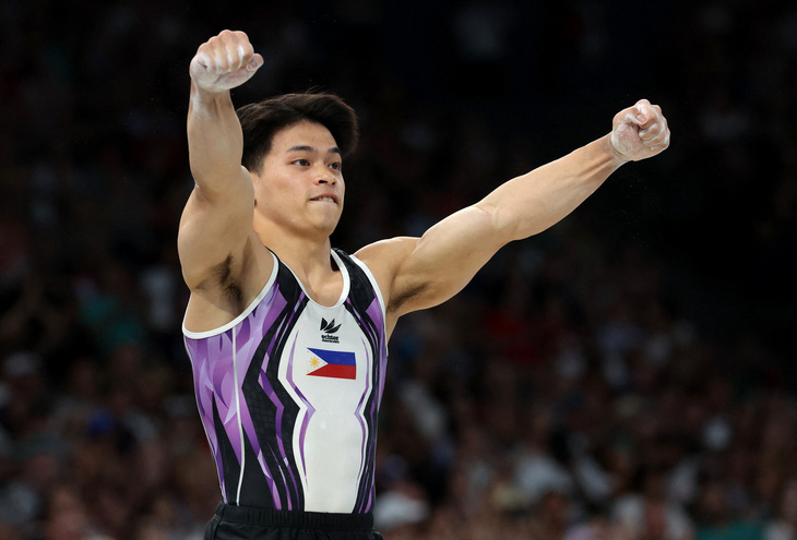 Carlos Yulo won 2 gold medals at the 2024 Paris Olympics - Photo: REUTERS