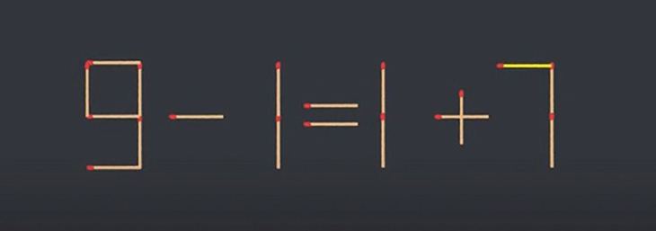 Thử tài IQ: Di chuyển một que diêm để 9+1=2-8 thành phép tính đúng- Ảnh 4.