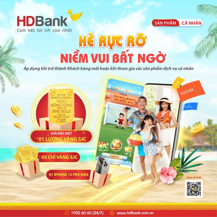 HDBank thưởng vàng SJC cho khách hàng sử dụng dịch vụ- Ảnh 1.