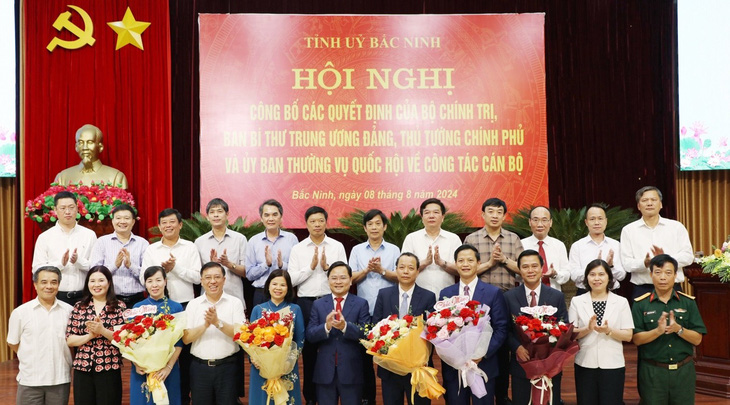 Tỉnh Bắc Ninh công bố quyết định của Bộ Chính trị và Ban Bí thư về công tác cán bộ - Ảnh: bacninh.gov.vn