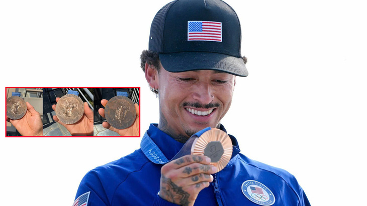 VĐV trượt ván người Mỹ Nyjah Huston lên tiếng cho rằng huy chương đồng Olympic 2024 của mình đã bị 'xuống cấp'.